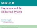 Copyright © 2005 Pearson Education, Inc. publishing as Benjamin Cummings PowerPoint Lectures for Biology, Seventh Edition Neil Campbell and Jane Reece.