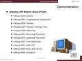 Human ResourcesHuman Resources Managers ©2000 RWD Technologies, Inc. All rights reserved. Slide 1 of 14 Demonstration Display HR Master Data (PA20) Infotype.