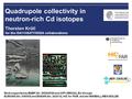 Quadrupole collectivity in neutron-rich Cd isotopes Thorsten Kröll for the IS411/IS477/IS524 collaborations Work supported by BMBF (Nr. 06DA9036I and 05P12RDCIA),