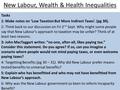 New Labour, Wealth & Health Inequalities Tasks 1: Make notes on ‘Low Taxation But More Indirect Taxes’. (pg 30). 2: Think back to our discussion on Fri.