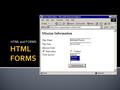 HTML and FORMS.  A form is an area that can contain form elements.  Form elements are elements that allow the user to enter information (like text fields,