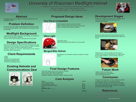 University of Wisconsin Medflight Helmet Pat Schenk-Team Leader, Ben Roedl-BWIG, Brett Mulawka-Communications, Richard Long-Asst, Leader, Mike Oldenburg-BSAC.