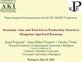 Economic crisis and Total Factor Productivity Growth in Hungarian Agri-Food Economy József Fogarasi 1, 2 Anna Zubor-Nemesa 1, 3, Orsolya Tótha 1 1 Research.