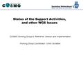 Deutscher Wetterdienst Status of the Support Activities, and other WG6 Issues COSMO Working Group 6: Reference Version and Implementation Working Group.