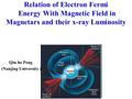 Relation of Electron Fermi Energy With Magnetic Field in Magnetars and their x-ray Luminosity Qiu-he Peng (Nanjing University )