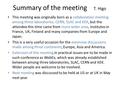 Summary of the meeting T. Higo This meeting was originally born as a collaboration meeting among three laboratories, CERN, SLAC and KEK, but the attendee.