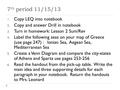 7 th period 11/15/13 1. Copy LEQ into notebook 2. Copy and answer Drill in notebook 3. Turn in homework: Lesson 2 Sum/Rev 4. Label the following seas on.