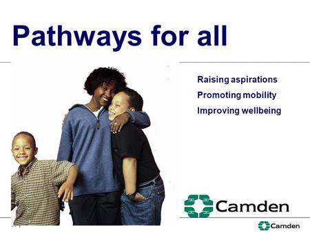 >> 1 Pathways for all Raising aspirations Promoting mobility Improving wellbeing.