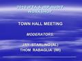 2010 IFTA & IRP AUDIT WORKSHOP TOWN HALL MEETING MODERATORS: JAY STARLING (AL) THOM RABAGLIA (WI) ____________________________________.