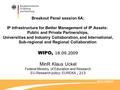 WIPO, 18.09.2009, 213 Breakout Panel session 6A: IP Infrastructure for Better Management of IP Assets: Public and Private Partnerships, Universities and.