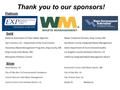 Platinum Thank you to our sponsors! Gold National Association of Clean Water AgenciesWaste Treatment Division, King County, WA San Francisco, CA – Department.