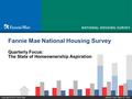 Copyright © 2012 Fannie Mae Release Date: March 27, 2012 Fannie Mae National Housing Survey Quarterly Focus: The State of Homeownership Aspiration.