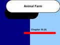 Animal Farm Chapter IX (9) 1. Why would it be difficult for Boxer to work with a split hoof?  He would experience pain every time he stepped on the.