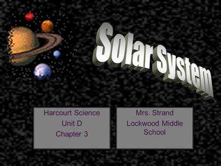 Harcourt Science Unit D Chapter 3 Mrs. Strand Lockwood Middle School.