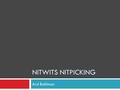 NITWITS NITPICKING Ard Bahlman. Assumptions  “A customer will be required to insert an ATM card and enter a personal identification number (PIN) which.