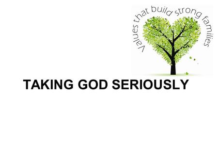 TAKING GOD SERIOUSLY. Exodus 20:7 You shall not misuse the name of the LORD your God, for the LORD will not hold anyone guiltless who misuses his name.”