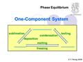 One-Component System AL Chemistry Phase Equilibrium C. Y. Yeung, 05/06 __________ _______________________ melting freezing boiling condensation sublimation.