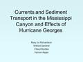 Currents and Sediment Transport in the Mississippi Canyon and Effects of Hurricane Georges Mary Jo Richardson Wilford Gardner Cheryl Burden Vernon Asper.