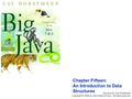 Big Java by Cay Horstmann Copyright © 2008 by John Wiley & Sons. All rights reserved. Chapter Fifteen: An Introduction to Data Structures.