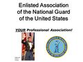 Enlisted Association of the National Guard of the United States YOUR Professional Association! Frank Lever, EANGUS President.