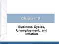 Chapter 10 Business Cycles, Unemployment, and Inflation McGraw-Hill/Irwin Copyright © 2012 by The McGraw-Hill Companies, Inc. All rights reserved.