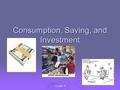 Chapter 4 1 Consumption, Saving, and Investment. Chapter 42 Theories of consumer behavior:  Keynes absolute income hypothesis  Permanent income hypothesis.