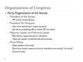 Organization of Congress  Party Organization of the Senate  President of the Senate  VP of the United States  President Pro Tempore  Has most seniority.