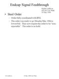 19 May 1999 LAr WeekM. Lefebvre Endcap Signal Feedthrough Steel Order –Order fully coordinated with BNL –The order was ready to go Monday May 10th to lowest.