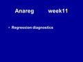 Anaregweek11 Regression diagnostics. Regression Diagnostics Partial regression plots Studentized deleted residuals Hat matrix diagonals Dffits, Cook’s.