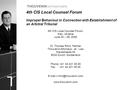 4th CIS Local Counsel Forum, Kiev, Ukraine June 24 – 26, 2009 Dr. Thomas Rihm, Partner Thouvenin Attorneys - at - Law Klausstrasse 33 8034 Zurich, Switzerland.