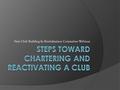 New Club Building & Revitalization Committee Webinar.