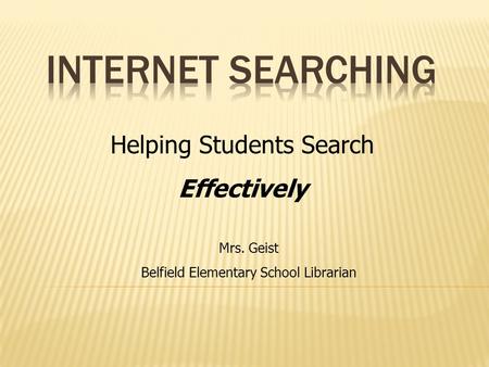 Mrs. Geist Belfield Elementary School Librarian Helping Students Search Effectively.