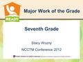 Major Work of the Grade Seventh Grade Stacy Wozny NCCTM Conference 2012.