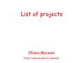 Chiara Mocenni  List of projects.