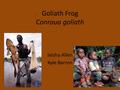 Goliath Frog Conraua goliath Ieisha Allen Kyle Barron.