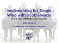 Implementing the Single Wing with Bobbleheads (7-8-9 year olds/Mitey Mite Division) Mike Sommers San Marcos Pop Warner Crusaders 2004-2005.