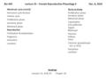 Bio 449Lecture 35 – Female Reproductive Physiology IIDec. 8, 2010 Menstrual cycle (cont’d) Hormonal cycle (review) Uterine cycle Proliferative phase Secretory.