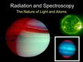 PTYS/ASTR 206Radiation and Spectroscopy 1/30/07 Radiation and Spectroscopy The Nature of Light and Atoms.