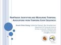 P AIR F INDER : I DENTIFYING AND M EASURING T EMPORAL A SSOCIATIONS FROM T EMPORAL E VENT S EQUENCES Hsueh-Chien Cheng, Catherine Plaisant, Ben Shneiderman.