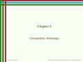 McGraw-Hill/Irwin © 2009 The McGraw-Hill Companies, All Rights Reserved Chapter 2 Comparative Advantage.