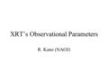 XRT’s Observational Parameters R. Kano (NAOJ). Contents FOV & Full Disk Imaging Time Cadence & Observation Table New Items as Solar X-ray Telescopes –Pre-flare.