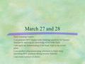 March 27 and 28 Daily Learning Targets: I can generate HOT (higher order thinking) questions for Socratic Seminar by applying my knowledge of the book.