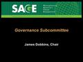 Governance Subcommittee James Dobbins, Chair. Dobbins – Governance 13 December 2010 The Summary Mission Statement Foster engagement between the U.S. society.