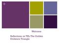 + Welcome Reflections on TEL: The Golden Evidence Triangle.