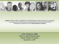 Colin O’Sullivan, MSM Doctor in Health Administration Central Michigan University November 6, 2007 IMPROVING THE VIABILITY OF REGIONAL HEALTH ALLIANCES.