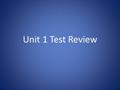 Unit 1 Test Review. List the dog food in order from least to greatest pounds. Dog FoodAmount in lbs. Purina10/4 Iams2 ¼ Science Diet10/5.