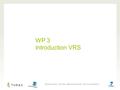 TRANSITIONING TOWARD URBAN RESILIENCE AND SUSTAINABILITY WP 3 Introduction VRS.