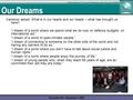 November 29 – December 3 2004 International Young Professionals Summit 2004 Our Dreams Cameron asked: What is in our hearts and our heads – what has brought.