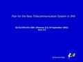 Plan for the New Telecommunication System in JMA RA II/ICM-GTS 2003 (Moscow, 8 to 10 September 2003) Item 3.5 By Hiroyuki Ichijo.