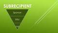 SUBRECIPIENT Sponsor SFSU Sub. Sub-Award Checklist (Pre-Award)  Scope of Work  Budget  Budget Justification  Biosketch  Subrecipient vs. Vendor Determination.